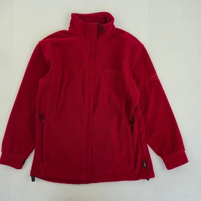 REGATTA Fleece Jacket 10 Red Women's 100% Polyester Full Zip - Image 1 of 4