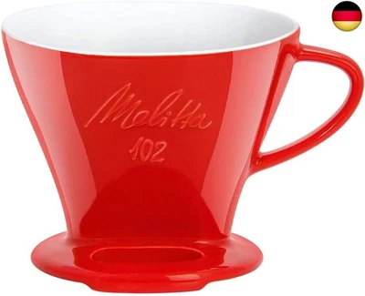 Melitta 218974 Filter Porzellan-Kaffeefilter Größe 102 Rot, 1x2 - Bild 1 von 4