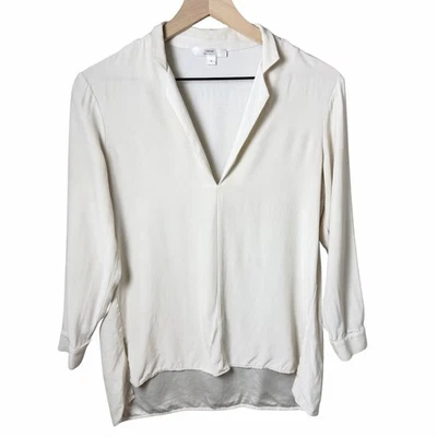 Blusa Drew Anthropologie Top Cuello en V Marfil Mujer S Foto 1 de 4