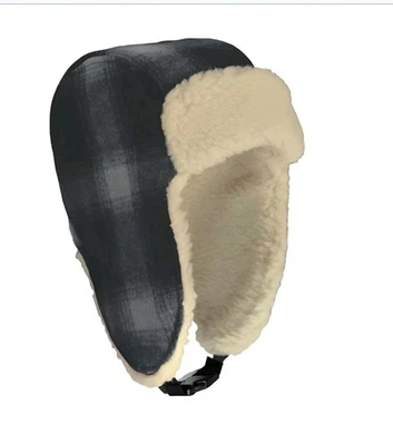 Sombrero de aviador para mujer Stormy Kromer negro/gris a cuadros. Talla M Foto 1 de 4