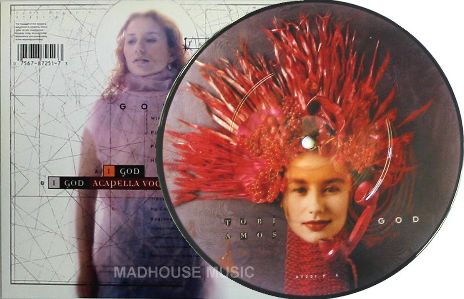 TORI AMOS 7" God UK 2-Sided PICTURE DISC 1994 w/INSERT rare MINT / UNPLAYED ! - Image 1 of 4