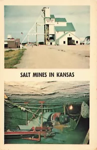 Hutchinson Kansas, Salzminen in Central Kansas, alte Postkarte - Bild 1 von 2