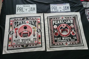 Pearl Jam Ft. Worth 2 Bandanas Texas License Plate Set LOT NOT STICKER SHIRT PIN - Bild 1 von 4