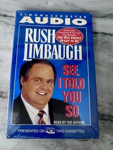 RUSH LIMBAUGH See I Told You So Audio Cassette Tapes Brand New, Sealed - Picture 1 of 8