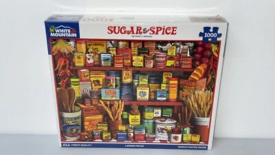 White Mountain Sugar & Spice 1000 Pc Jigsaw Puzzle Complete Brand New Sealed - Image 1 of 4
