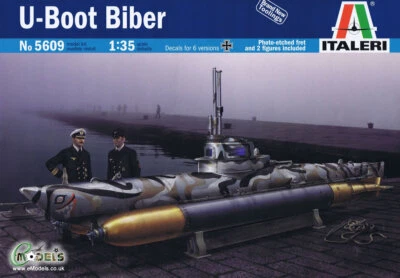 U-Boot Biber Midge Submarine Sottomarino Plastic Kit 1:35 Model 5609 ITALERI - Immagine 1 di 4