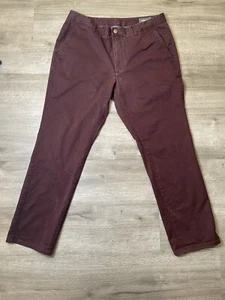 Bonobos  Chino Pants Mens Size 32 x 29 Cotton Burgundy Straight Leg - Picture 1 of 15
