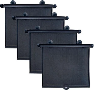 EcoNour Car Window Shades (4 Pack) | Retractable Roller Roller(4 - Picture 1 of 8