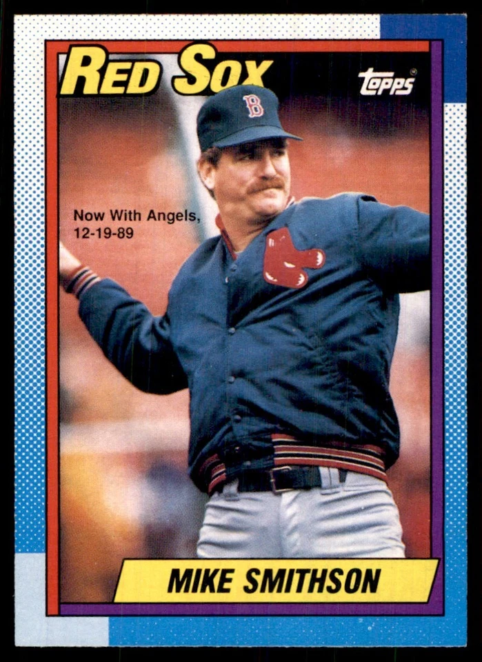 1990 Topps Mike Smithson Boston Red Sox #188 - Image 1 of 2