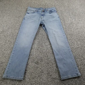 Wrangler Jeans Mens 36X30 Blue Denim Pants Slim Straight Western Cowboy Rodeo - Picture 1 of 11