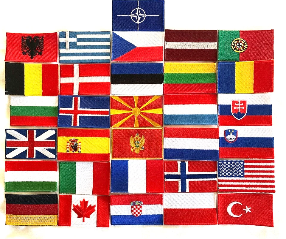 31 Pcs NATO different national flags Embroidered Patches 2.5"x1.5" iron-on - Image 1 of 1