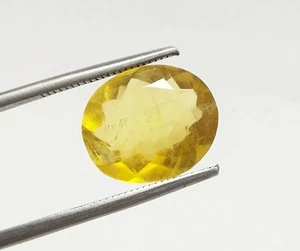 8,18 Karat natürliche fabelhafte gelbe Fluorit ovaler Schnitt AAA-Qualität lose Edelsteine 14x11,9 - Bild 1 von 11