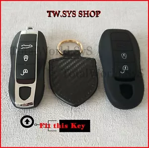 Silicone Key Case Cover for Porsche Cayenne,Panamera,Boxster,Cayman with Keyring - Picture 1 of 12