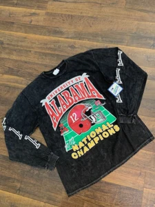 NCAA ALABAMA CRIMSON TIDE long sleeve t-shirt, black, men's, LARGE, New - Picture 1 of 1