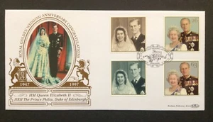 GB Benham Gold 1997 Goldene Hochzeit Set auf Ersttagsbrief, Windsor Berks S/H/S - Bild 1 von 2