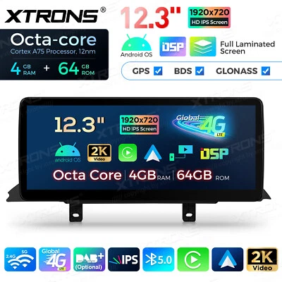 For BMW 3/4er F30 F31 F34 F32 F33 Android 14 Car GPS Stereo Navi 4+64GB WiFi DSP Foto 1 de 4