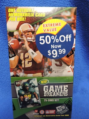 Press Pass 2008 Football Game Breakers 25 Card Set Sealed Box - Image 1 of 4