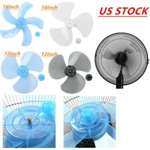 Plastic Fan Blade 3/5Leaves W/Nut Cover Standing Fan Table Fanner Replacement - Picture 1 of 35