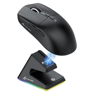 ATTACK SHARK X6 Bluetooth Mouse , Pixart PAW3395, Tri-Mode Connection, RGB Touch - Image 1 of 4