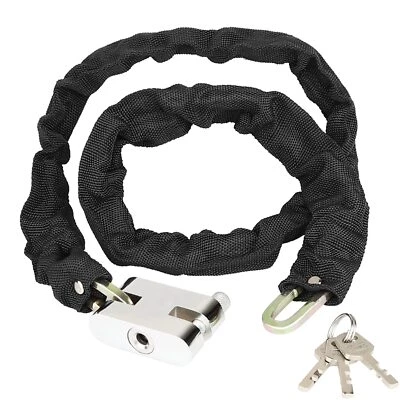 6 Ft Chain And Lock Kit Heavy Duty Chain Lock Security Long Chain Bike w/ 3 keys - Image 1 of 4