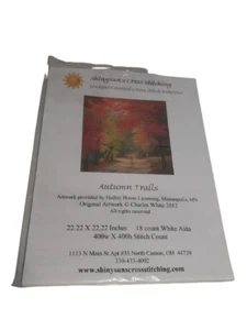 Shinysun's Cross Stitch Pattern, "Autumn Trails" Fall Colorful Trees - Picture 1 of 9