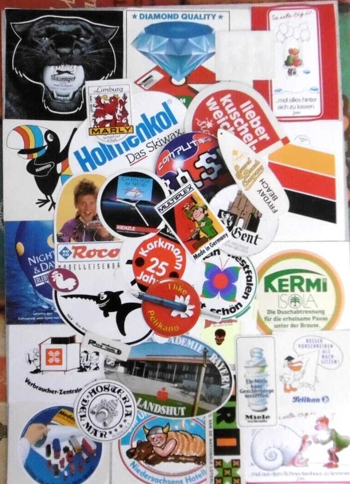 Aufkleber-Sammlung 30 Stück Werbeaufkleber Konvolut Set Lot 80er 90er Stickers - Bild 1 von 1