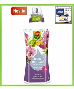 COMPO CONCIME 1 LT ACQUA PURIFICATA PER ORCHIDEE SENZA CALCARE POVERA DI CLORO - Foto 1 di 5