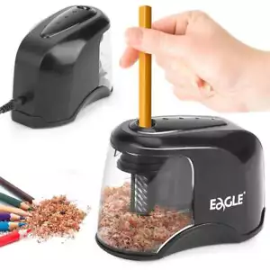 Electric Pencil Sharpener Automatic Touch Switch School Home Office Supply Black - Picture 1 of 12