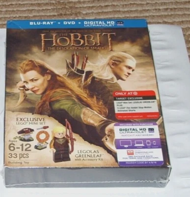 The Desolation of Smaug Blu-Ray DVD + Target Exclusive Legolas Mini-Figure! New! - Image 1 of 4