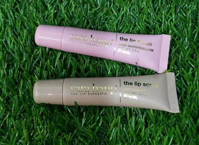 Exfoliantes para labios Sara Happ The malvavisco rosa y cacao caliente - 14 ml/.5 oz cada uno Foto 1 de 4