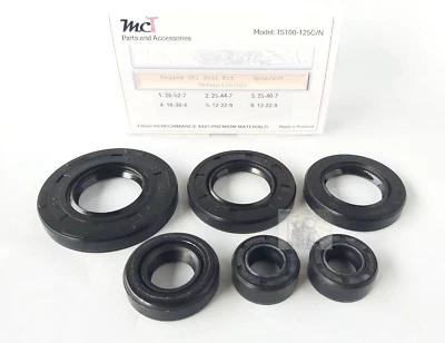 FOR Suzuki 1978-1981 TS100 TS125 C/N/ER/X Engine Oil Seal Kit New 6pcs. - Image 1 of 4