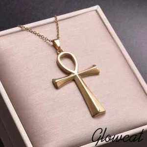 GLOWCAT Ancient Egypt Anke Cross Pendant Necklaces For Women Men Accessories No - Picture 1 of 44