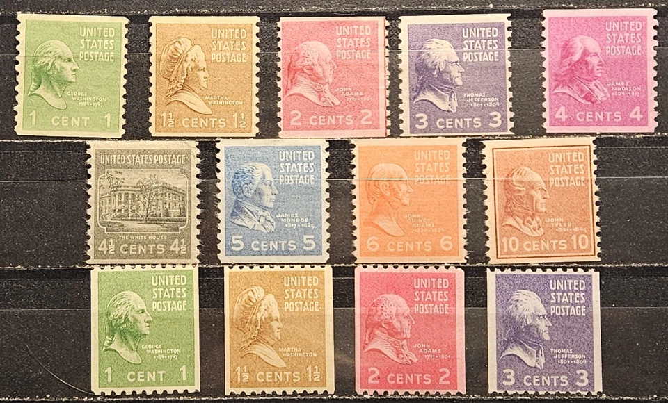 US Stamp Sc 839-51, Presidents Coil Issue, MH/MNH F/VF  CV$33.90 (503U10-3) - Image 1 of 1