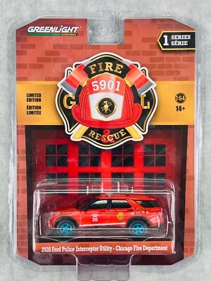 Greenlight Chicago Fire & Rescue 2020 Ford Police Interceptor Utility Chase H33 - Image 1 of 4