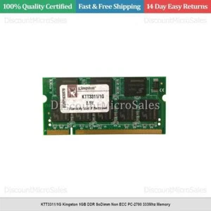 KTT3311/1G Kingston 1GB DDR SoDimm Non ECC PC-2700 333Mhz Memory - Picture 1 of 1
