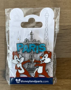 PIN'S PIN DISNEY DISNEYLAND PARIS DLP CHIP DALE TIC TAC PARIS TOUR EIFFEL - Foto 1 di 1