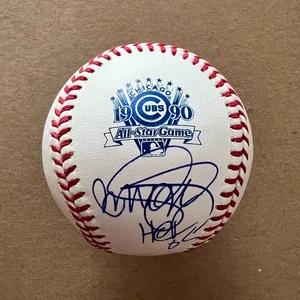 RYNE SANDBERG Signed Auto 1990 ALL STAR Baseball CHICAGO CUBS WRIGLEY JSA COA - Picture 1 of 3
