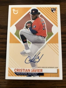 2021 Topps Brooklyn Cristian Javier 80/99 auto autograph Houston Astros - Picture 1 of 3
