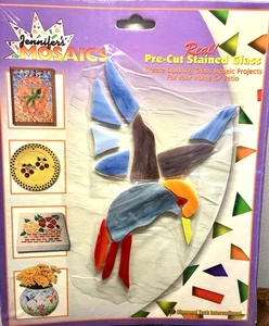 Jennifer's Mosaike vorgeschnittenes Buntglas Kolibri Muster NEU im Paket - Bild 1 von 3