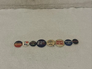 Vintage Posten von 8 politischen Pins KOSTENLOSER VERSAND - Bild 1 von 7