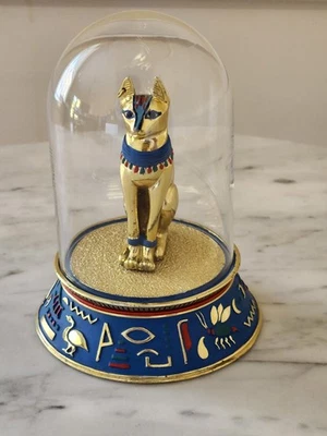 The Franklin Mint Edición Limitada Egipcio El Gato Bast Sagrado con Cúpula de Cristal Foto 1 de 4