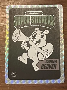 2025 VeeFriends Super Stickers: Manga Series Boisterous Beaver Black & White - Picture 1 of 2