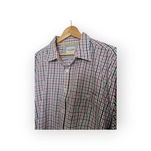 Men Maine checked longsleeve poloshirt, shirt, size 3XL - Picture 1 of 10