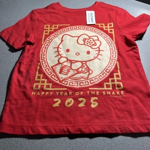 Old Navy Hello Kitty Girls Red XS (5) t-shirt, Happy Year Of The Snake 2025 - Picture 1 of 6