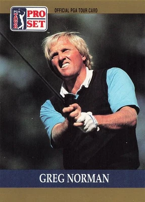 GREG NORMAN 1990 PGA TOUR PRO SET #50 - Image 1 of 2