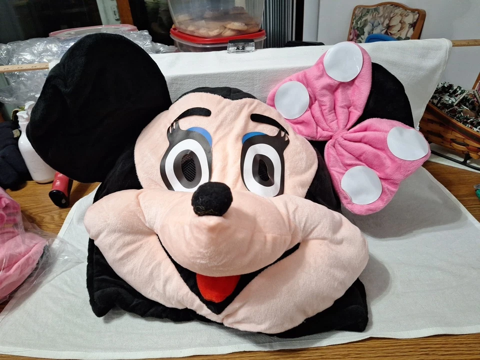 Mouse Mascot Costume - Adult One-Size Female Pink Dress & Shoes Gloves Complete  - Image 1 of 3