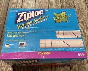 Ziploc Vakuumierrolle Nachfüllpackung 8” x 20 Fuß - 2 Rollen, 11” x 16 Fuß - 3 Rollen - Bild 1 von 10