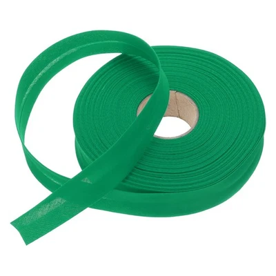 Nastro bias pieghevole singolo 1 pollice poliestere per cucire (ciano 25 iarde) - Immagine 1 di 4