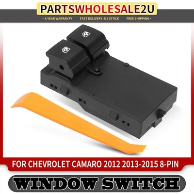 Front Driver LH Power Window Switch for Chevrolet Camaro 2012 2013-2015 8-Pin - Image 1 of 4