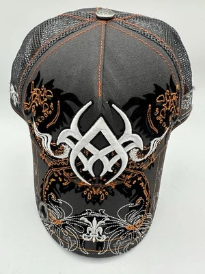 RED MONKEY LOS ANGELES “DRAGONS” SOMBRERO DE CAMIONERO BORDADO NEGRO/NARANJA NUEVO SIN ETIQUETAS *RARO* Foto 1 de 4